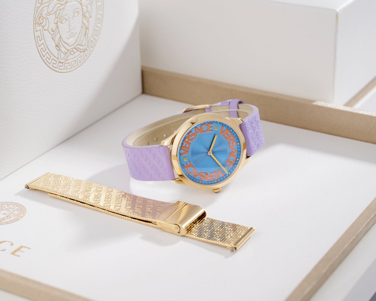 VERSACE Logo Halo Box Set Women's Watch - WatchMatic