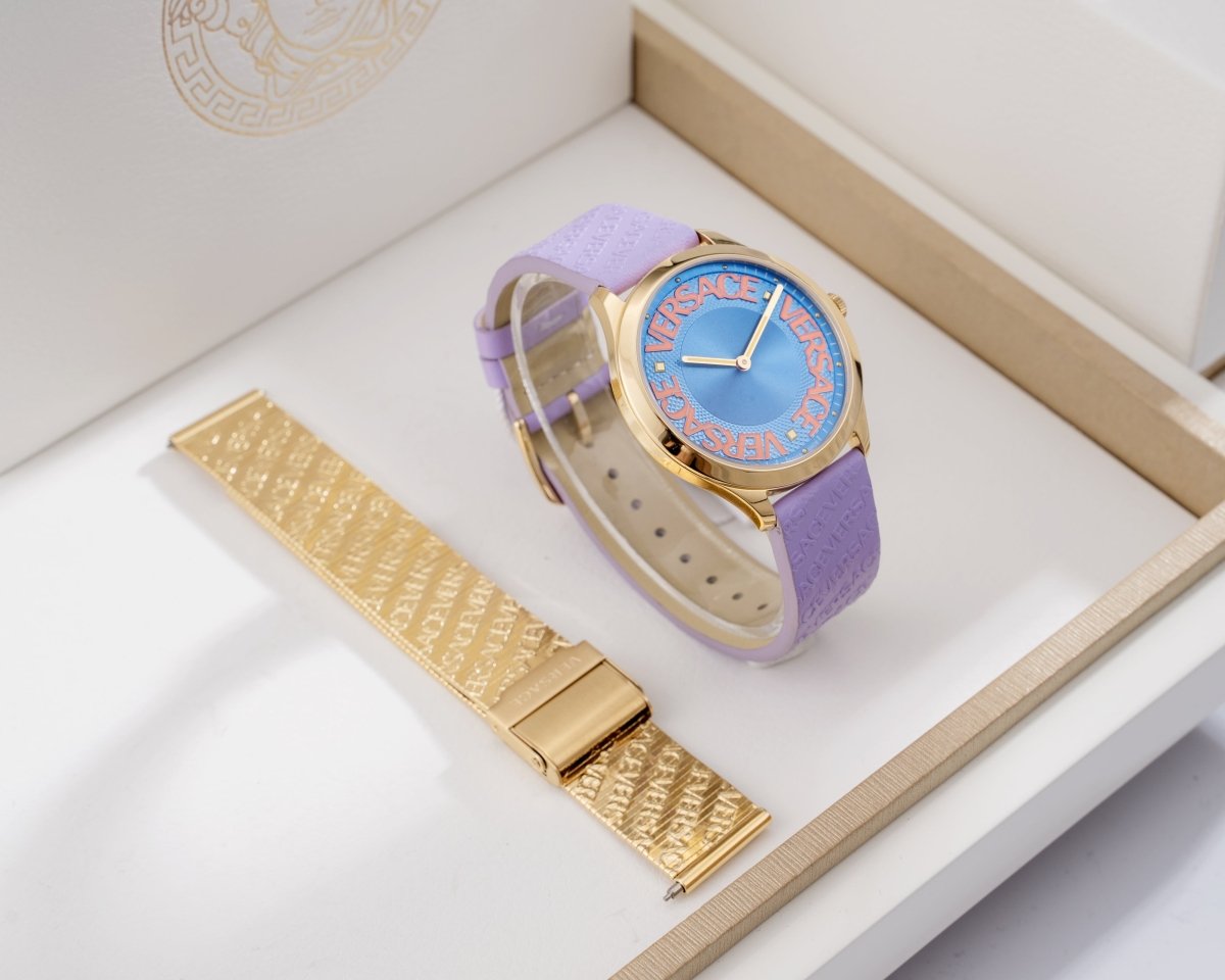 VERSACE Logo Halo Box Set Women's Watch - WatchMatic