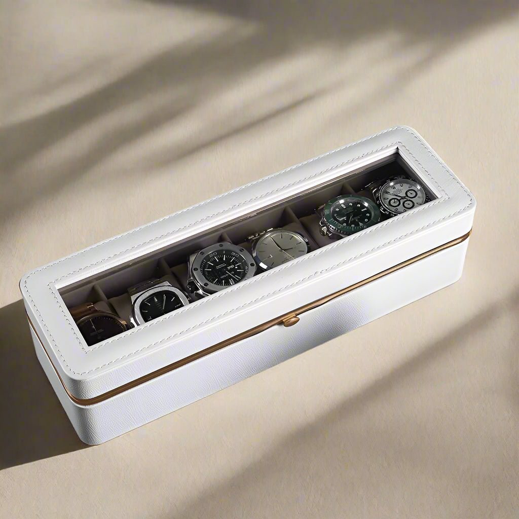 WATCHMATIC 6 - Slot Leather Watch Box 14:350850White - WatchMatic