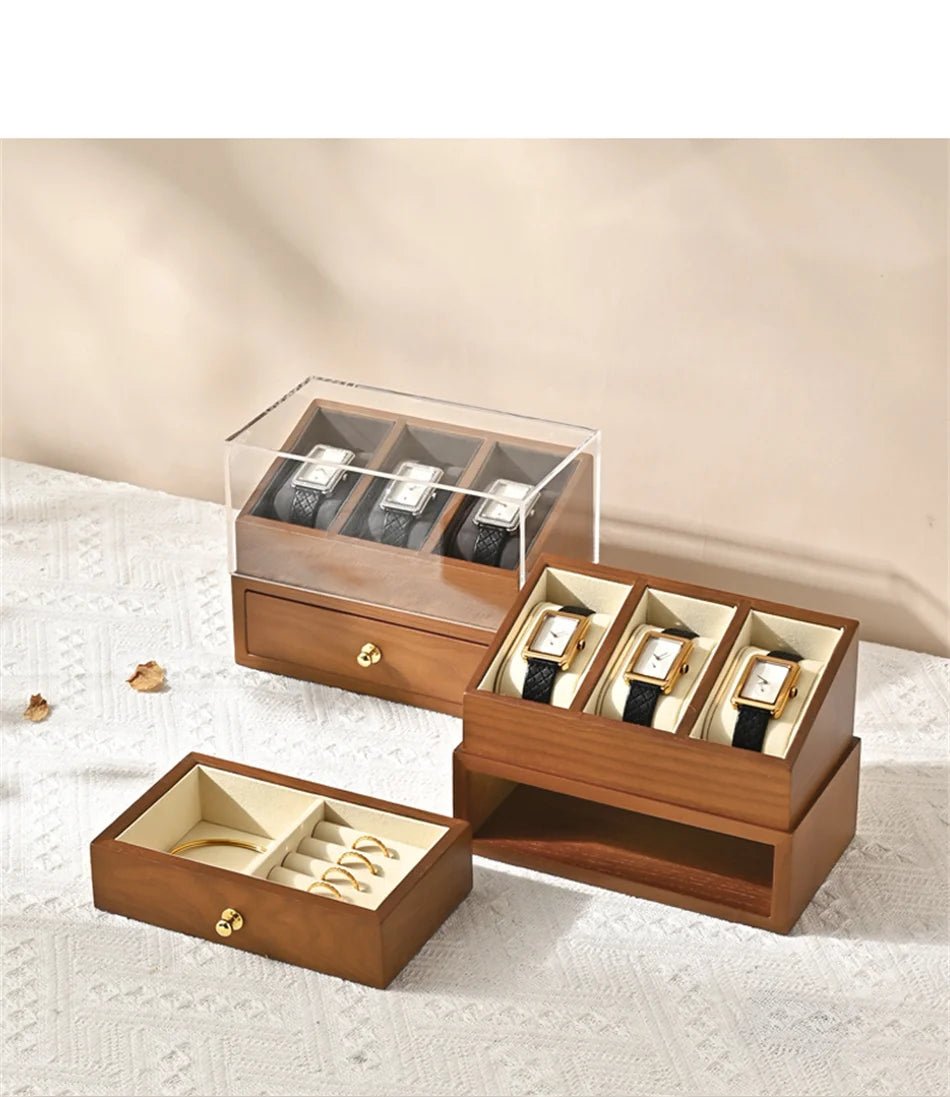 WATCHMATIC Double Layered Watch Box 14:29Beige - WatchMatic
