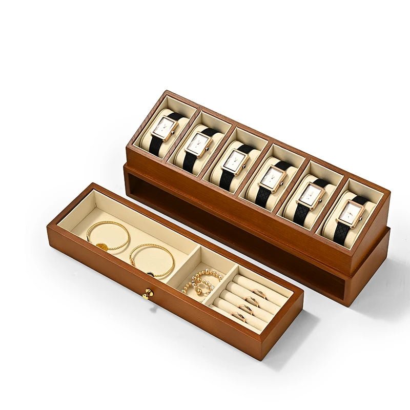 WATCHMATIC Double Layered Watch Box 14:29Beige - WatchMatic
