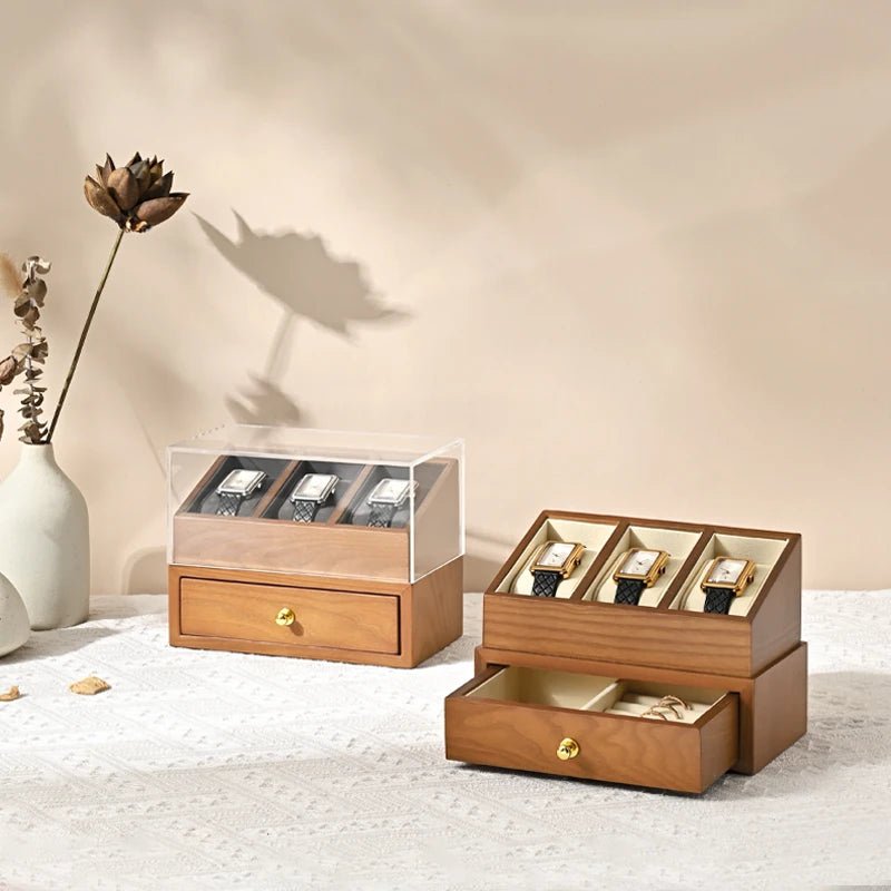 WATCHMATIC Double Layered Watch Box 14:29Beige - WatchMatic