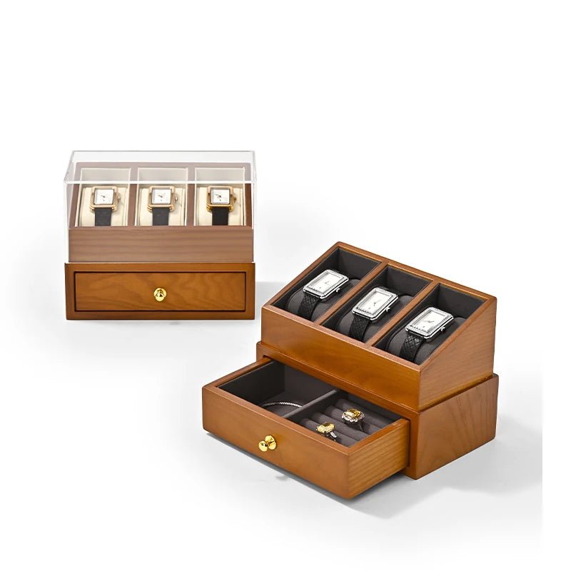 WATCHMATIC Double Layered Watch Box 14:29Beige - WatchMatic