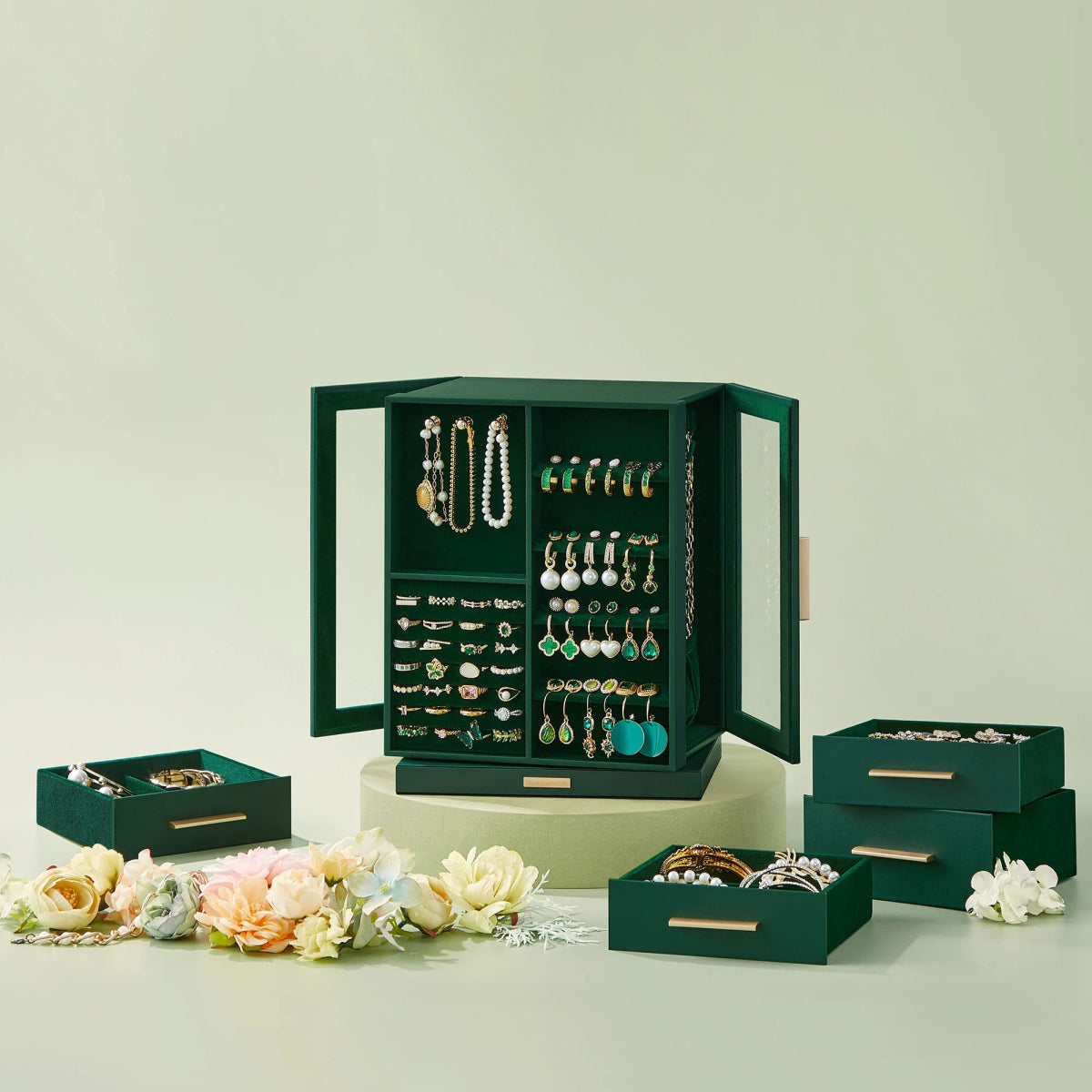 WATCHMATIC Forest Green Jewelry Box 14:175Forest Green - WatchMatic