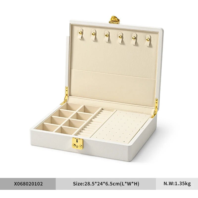 WATCHMATIC Lockable Jewelry Box 14:10Single Beige M - WatchMatic