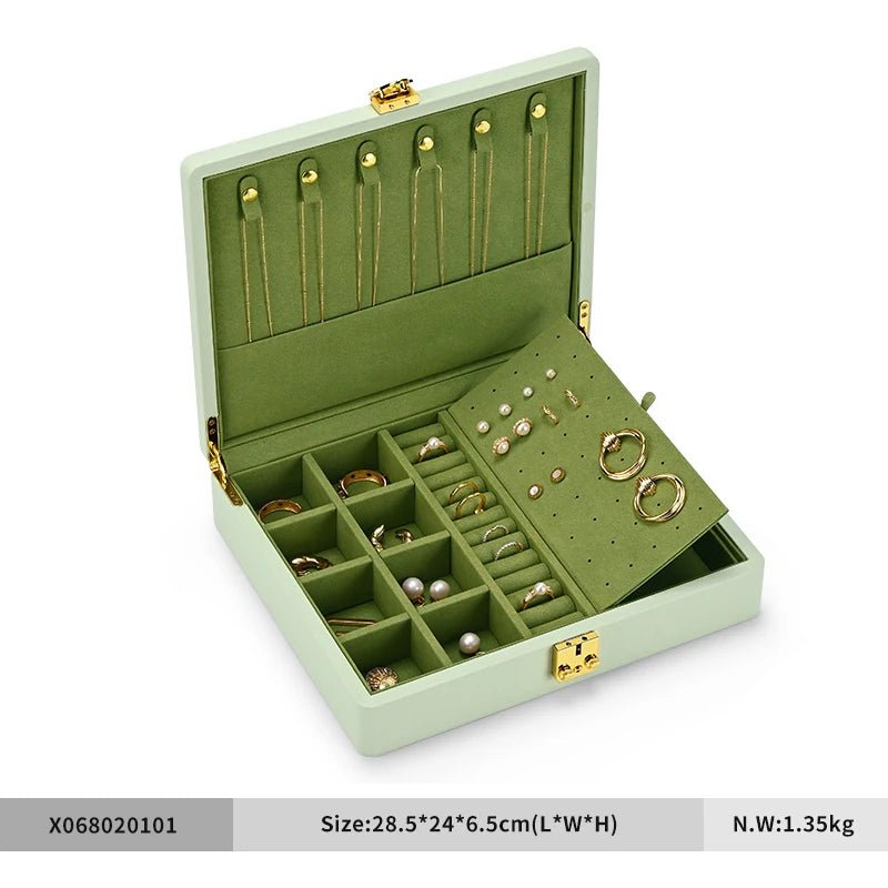WATCHMATIC Lockable Jewelry Box 14:175Single Green M - WatchMatic