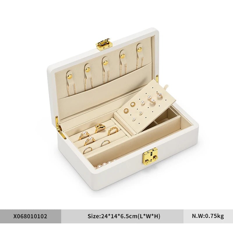 WATCHMATIC Lockable Jewelry Box 14:193Single Beige S - WatchMatic