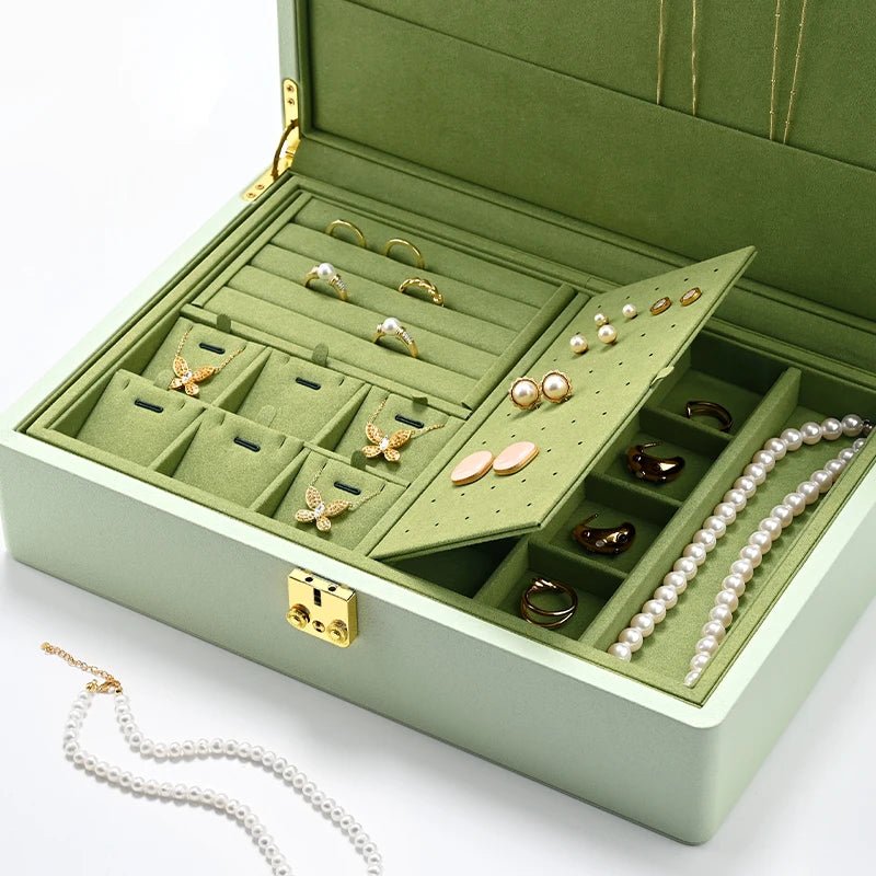 WATCHMATIC Lockable Jewelry Box 14:193Single Beige S - WatchMatic
