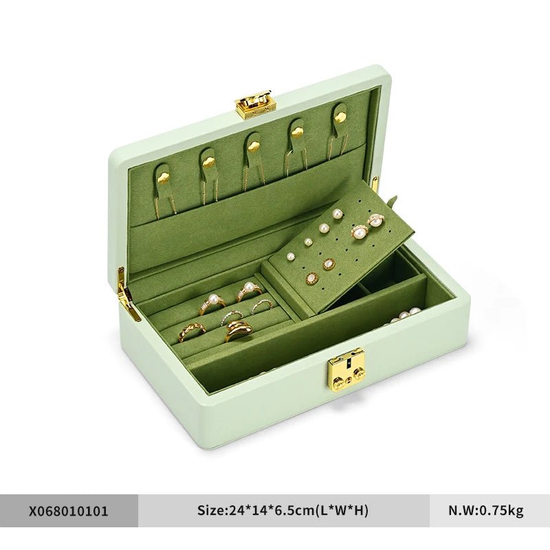 WATCHMATIC Lockable Jewelry Box 14:29Single Green S - WatchMatic