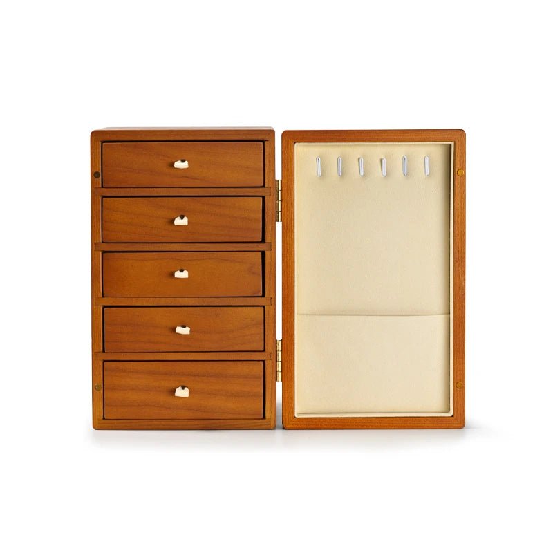 WatchMatic Solid Wood Jewelry Desktop Box 14:175Beige B - WatchMatic