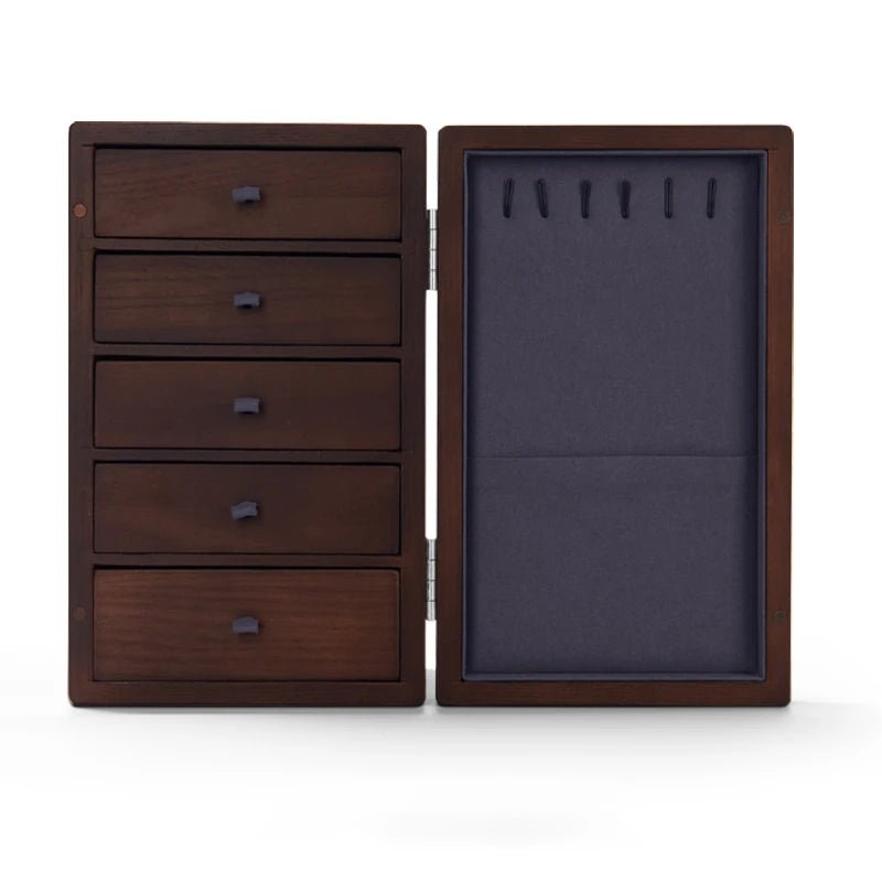 WatchMatic Solid Wood Jewelry Desktop Box 14:193Grey A - WatchMatic