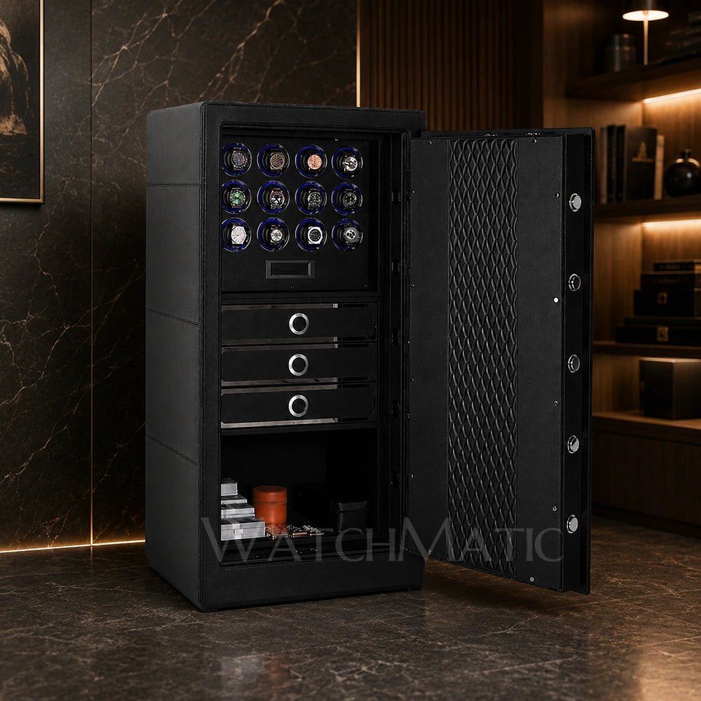 buy Titan Leather 12 Watch Winder Safe at WatchMatic with free shipping