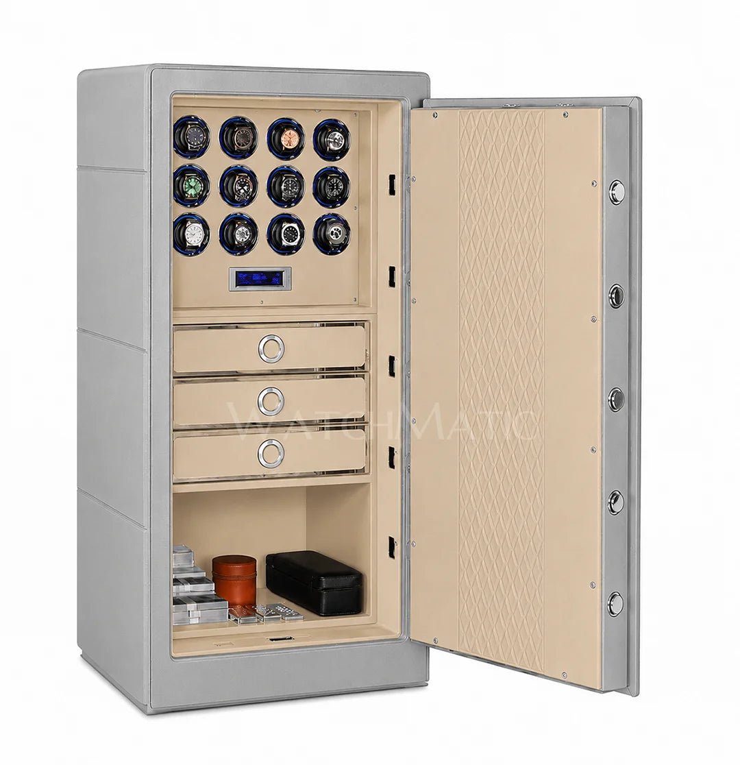 buy Titan Leather 12 Watch Winder Safe at WatchMatic with free shipping