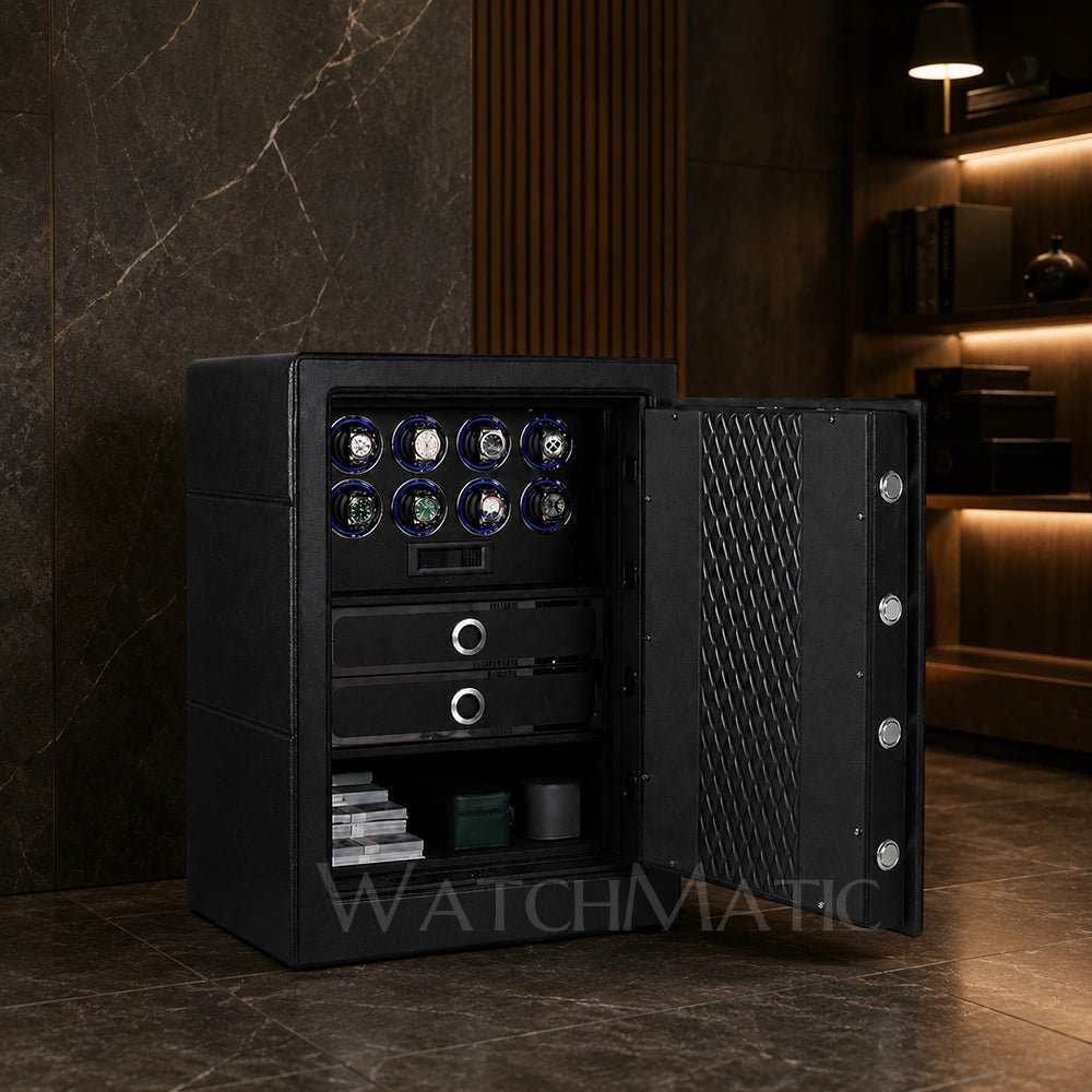 buy Titan Leather 8 Watch Winder Safe at WatchMatic with free shipping