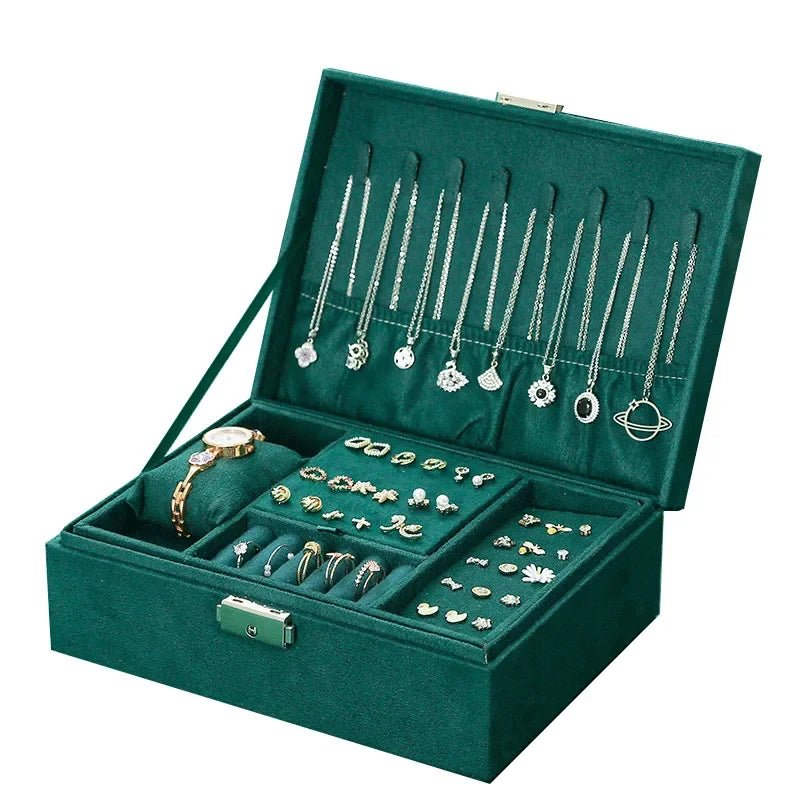 WATCHMATIC Velvet Jewelry Box 14:29Dark green - WatchMatic