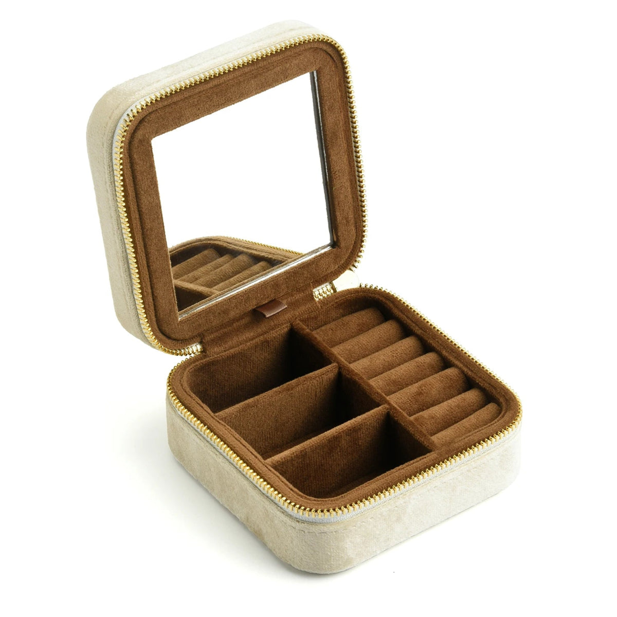 WATCHMATIC Vintage Velvet Jewelry Box 14:1052Milk Coffee;5:200004182 - WatchMatic