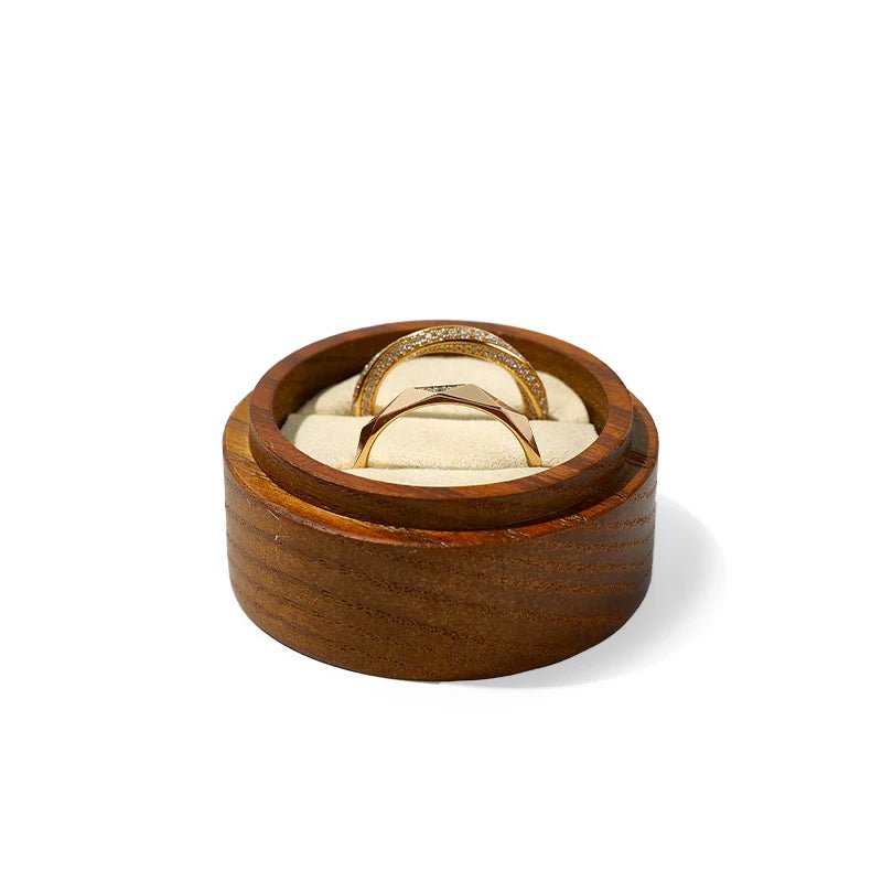 WATCHMATIC Wood Ring Jewelry Box 14:29Beige Single Box - WatchMatic