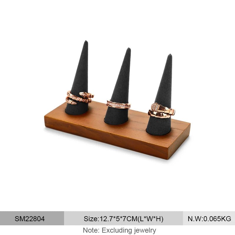 WATCHMATIC Wooden Ring Holder 14:103 Ring Gray - WatchMatic