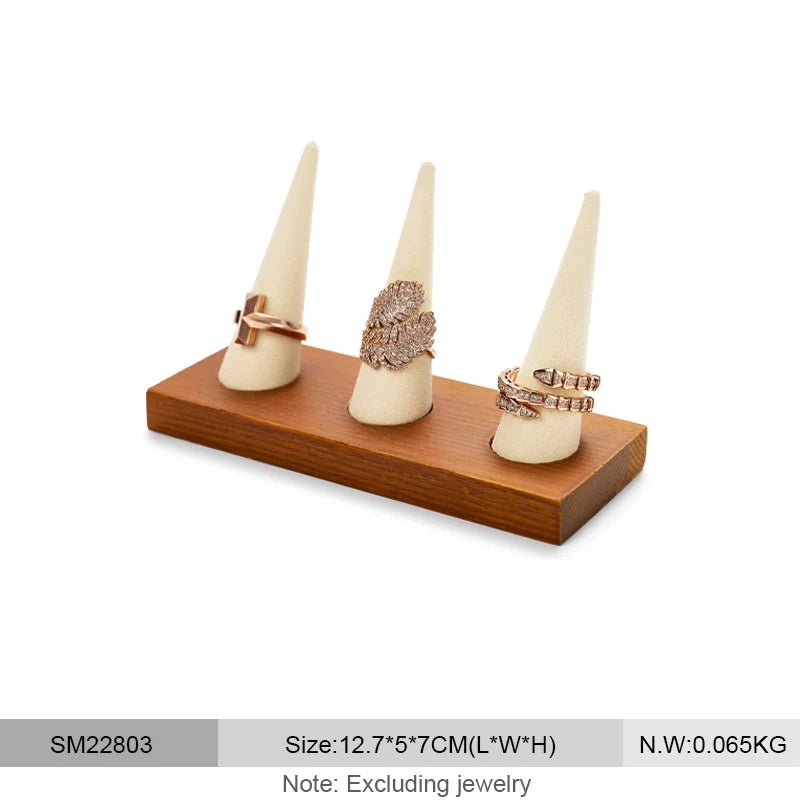 WATCHMATIC Wooden Ring Holder 14:1753 Ring Beige - WatchMatic
