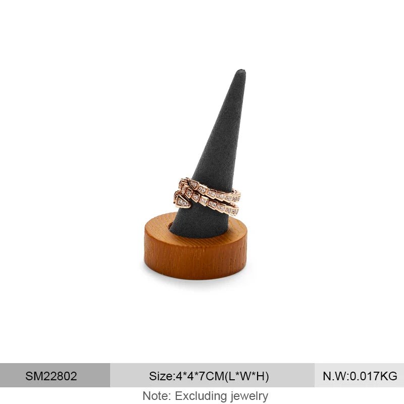 WATCHMATIC Wooden Ring Holder 14:1931 Ring Gray - WatchMatic