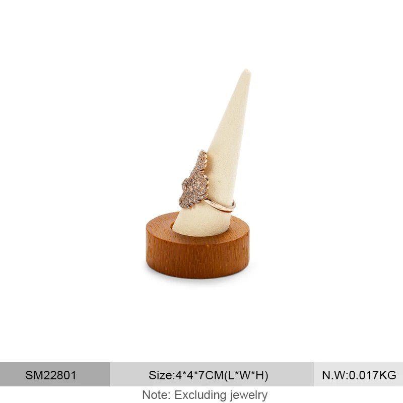 WATCHMATIC Wooden Ring Holder 14:291 Ring Beige - WatchMatic
