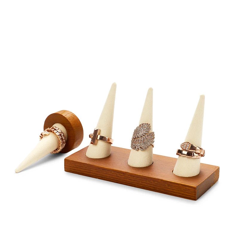 WATCHMATIC Wooden Ring Holder 14:291 Ring Beige - WatchMatic