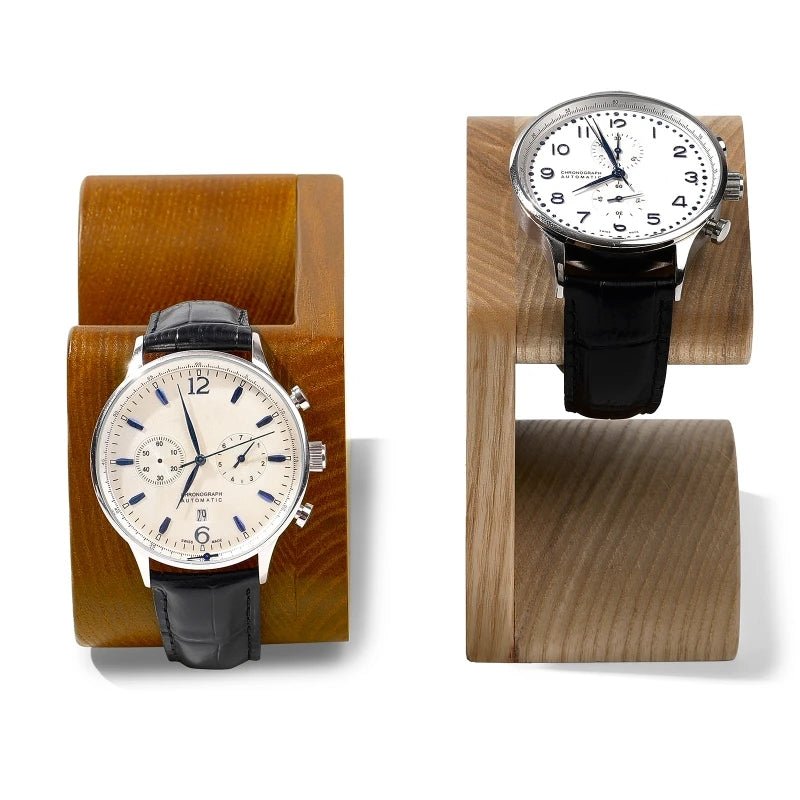WATCHMATIC Wooden Watch Display Stand 14:29Dark Color - WatchMatic