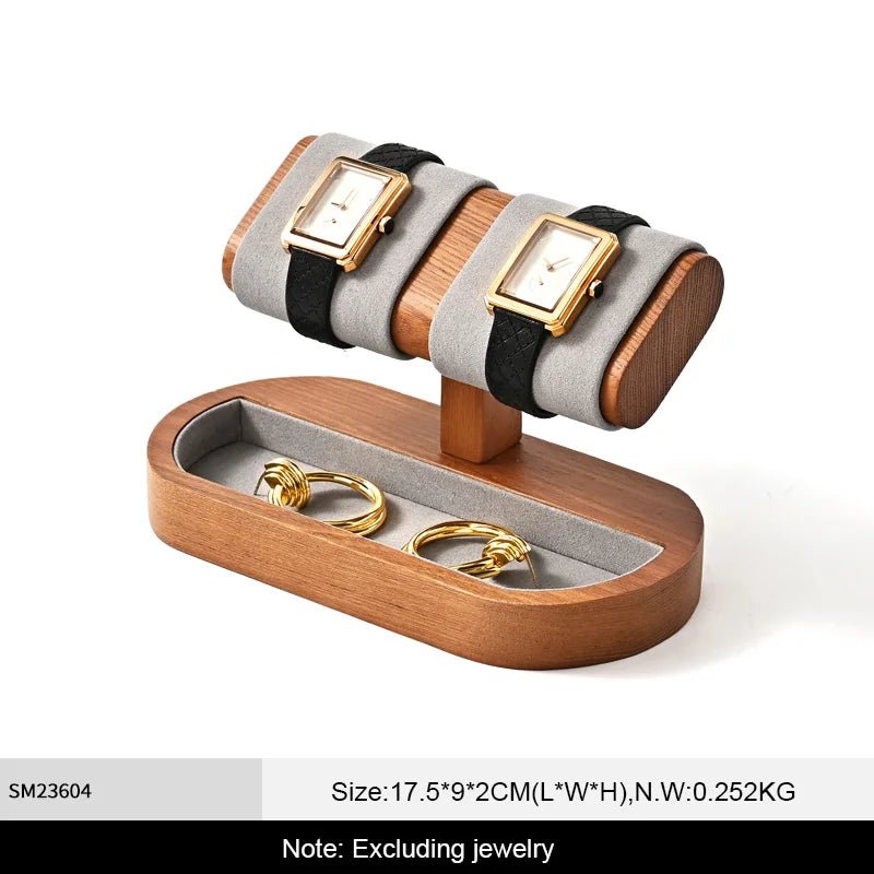 WATCHMATIC Wooden Watch Stand 14:10Double Circle B - WatchMatic