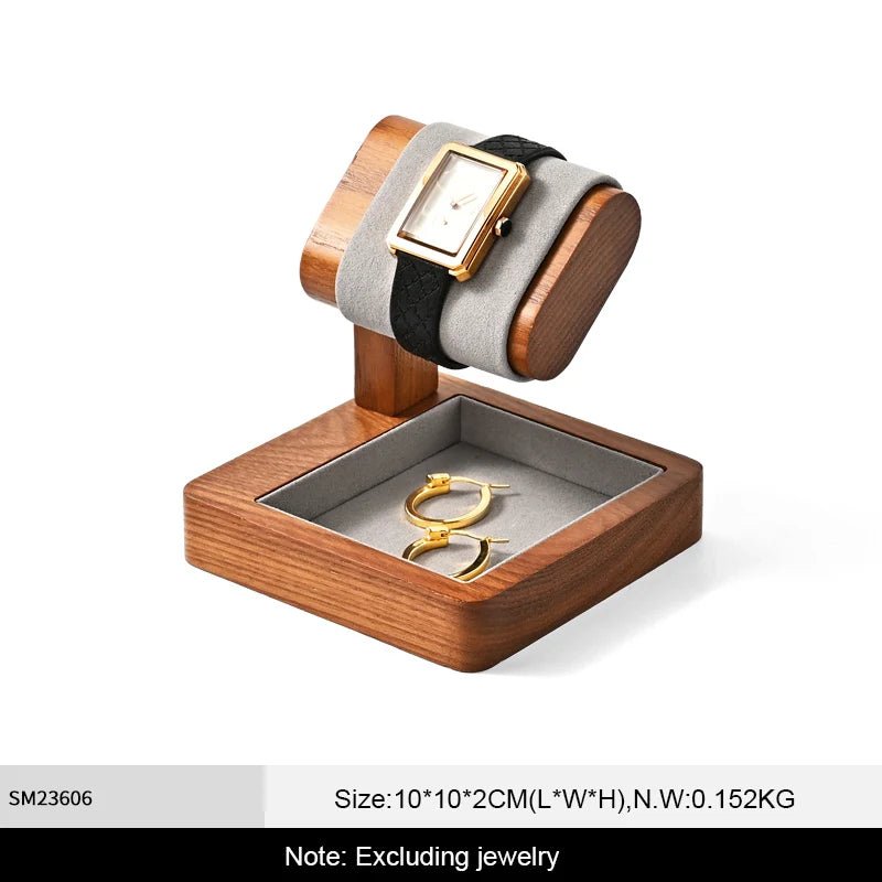 WATCHMATIC Wooden Watch Stand 14:173Single Square B - WatchMatic