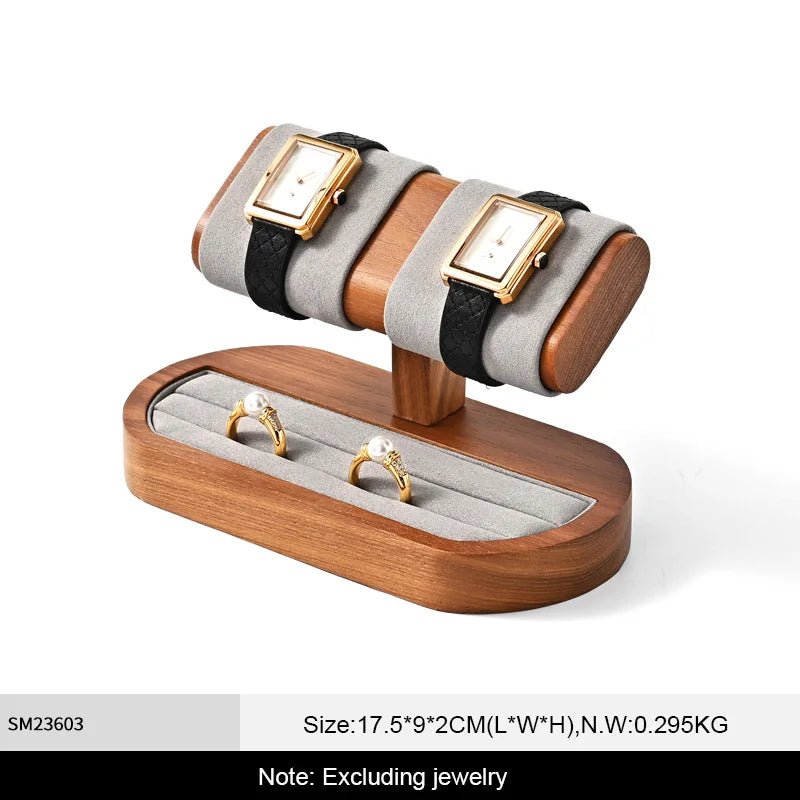 WATCHMATIC Wooden Watch Stand 14:175Double Circle A - WatchMatic