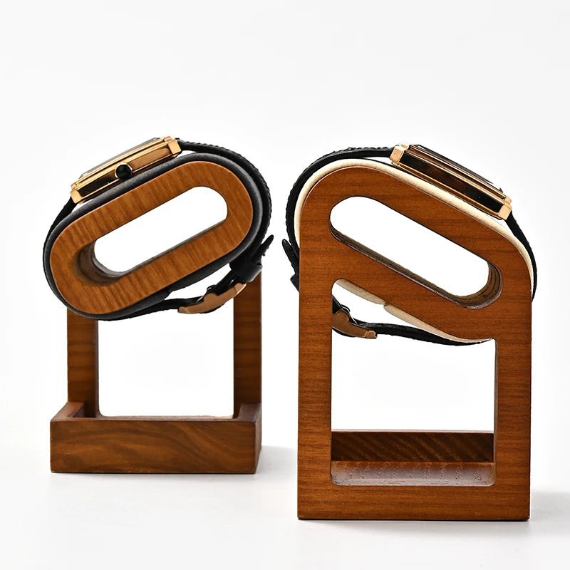 WATCHMATIC Wooden Watch Stand 14:193Grey Velvet - WatchMatic