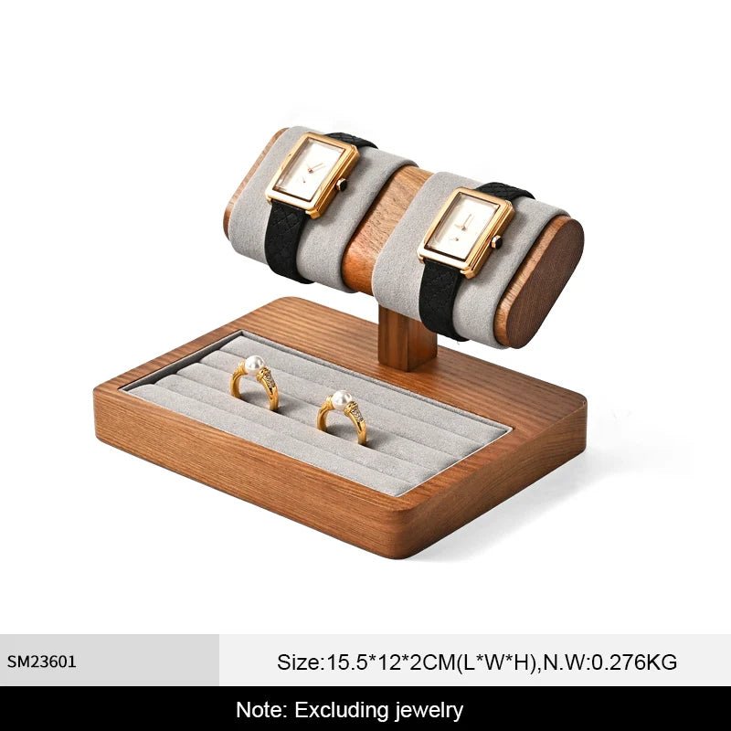 WATCHMATIC Wooden Watch Stand 14:29Double Square A - WatchMatic