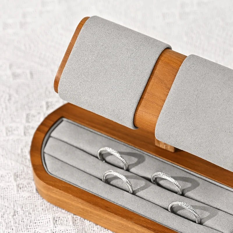 WATCHMATIC Wooden Watch Stand 14:29Double Square A - WatchMatic
