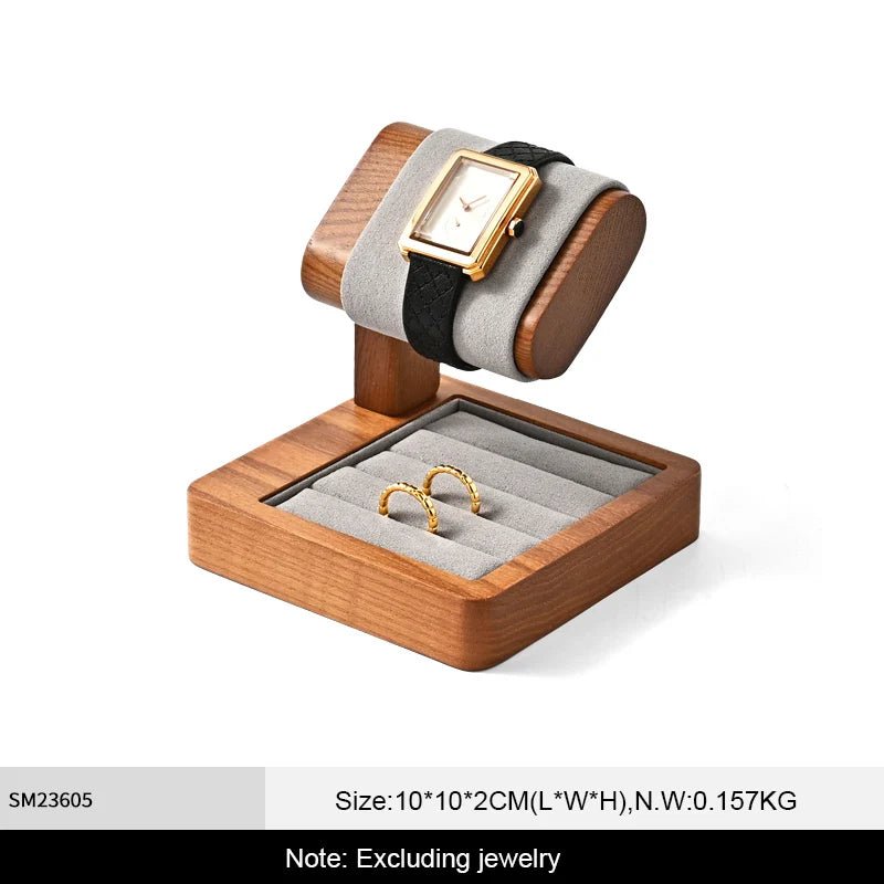 WATCHMATIC Wooden Watch Stand 14:691Single Square A - WatchMatic