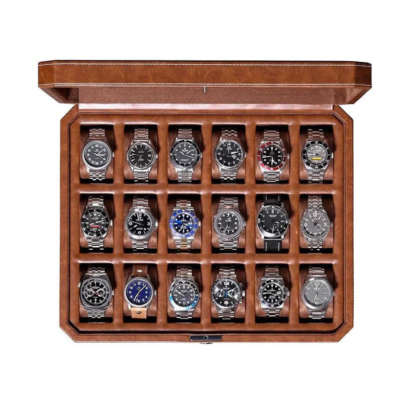 Baron Leather 18-Watch Box