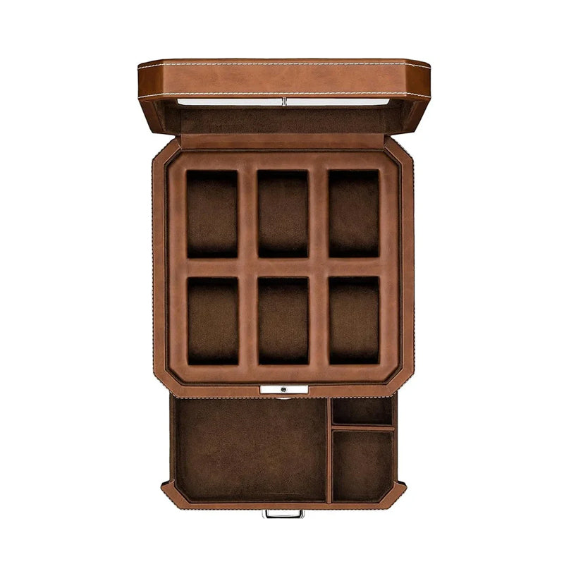 Flip Leather 6-Watch Box
