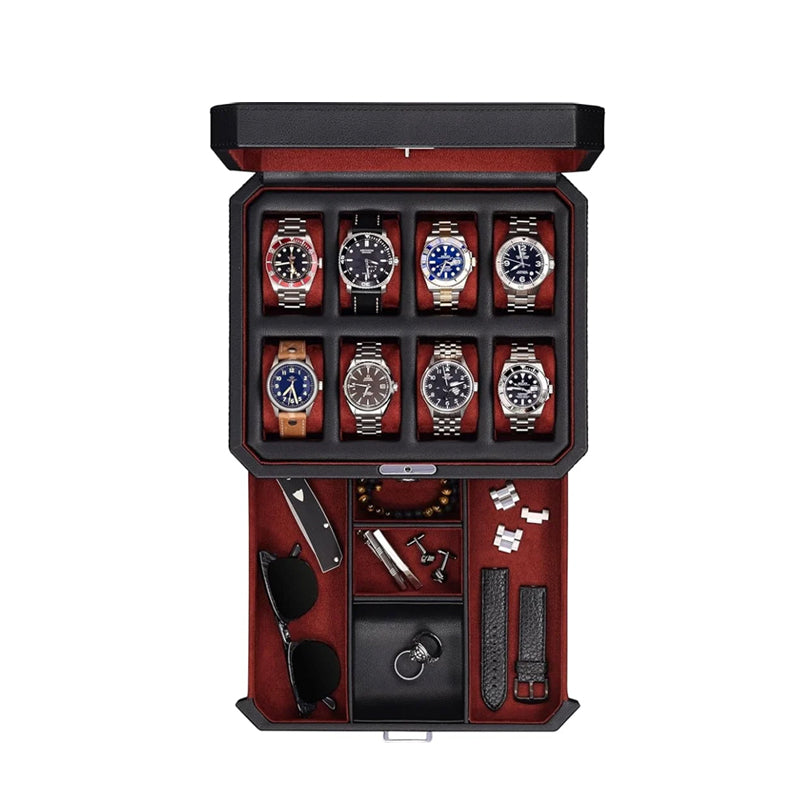 Modo Luxury Leather 8-Watch Box