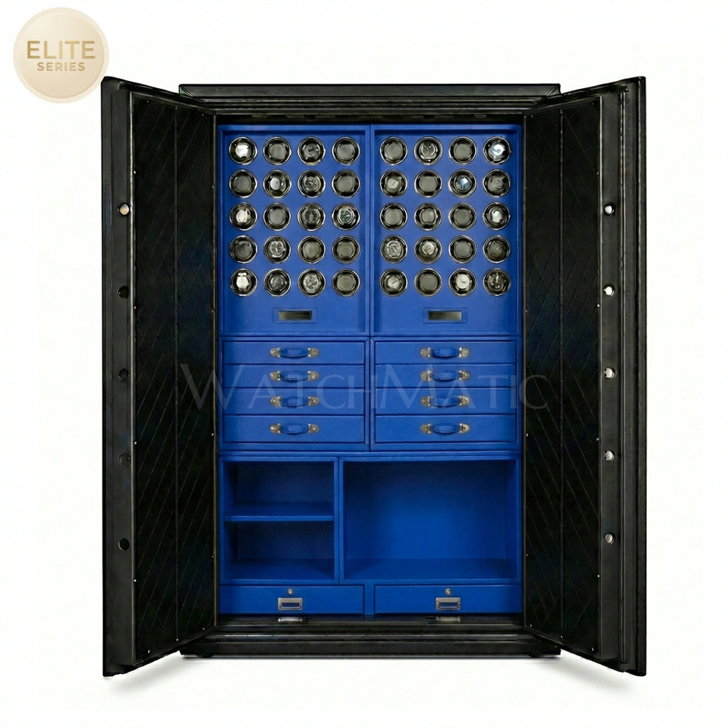 Sovereign™ Leather Vault – Dual Door Watch Safe Cabinet