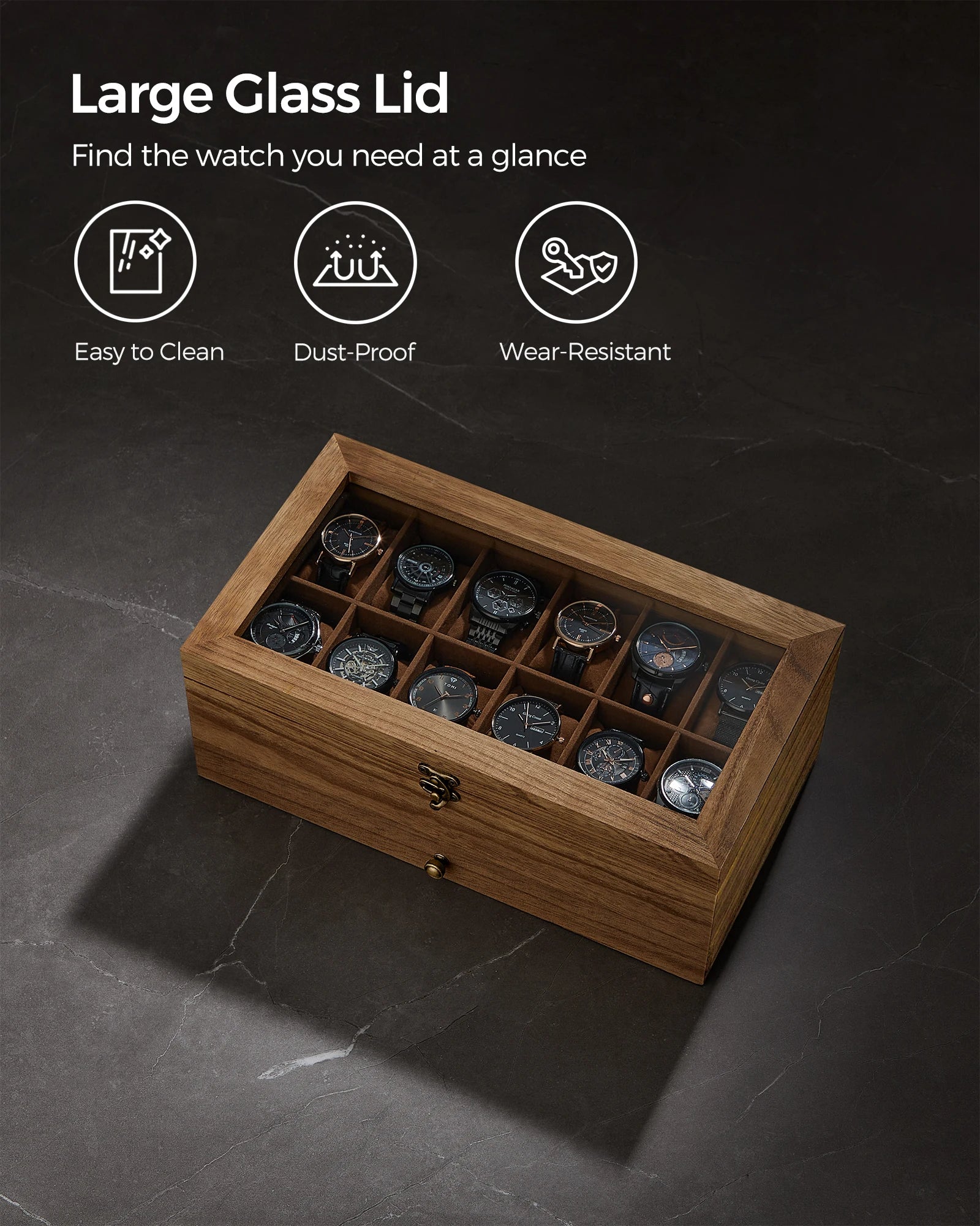 Vero Wood 12-Watch Box