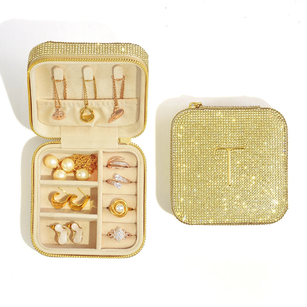 Gold Diamond Surface Jewelry Box