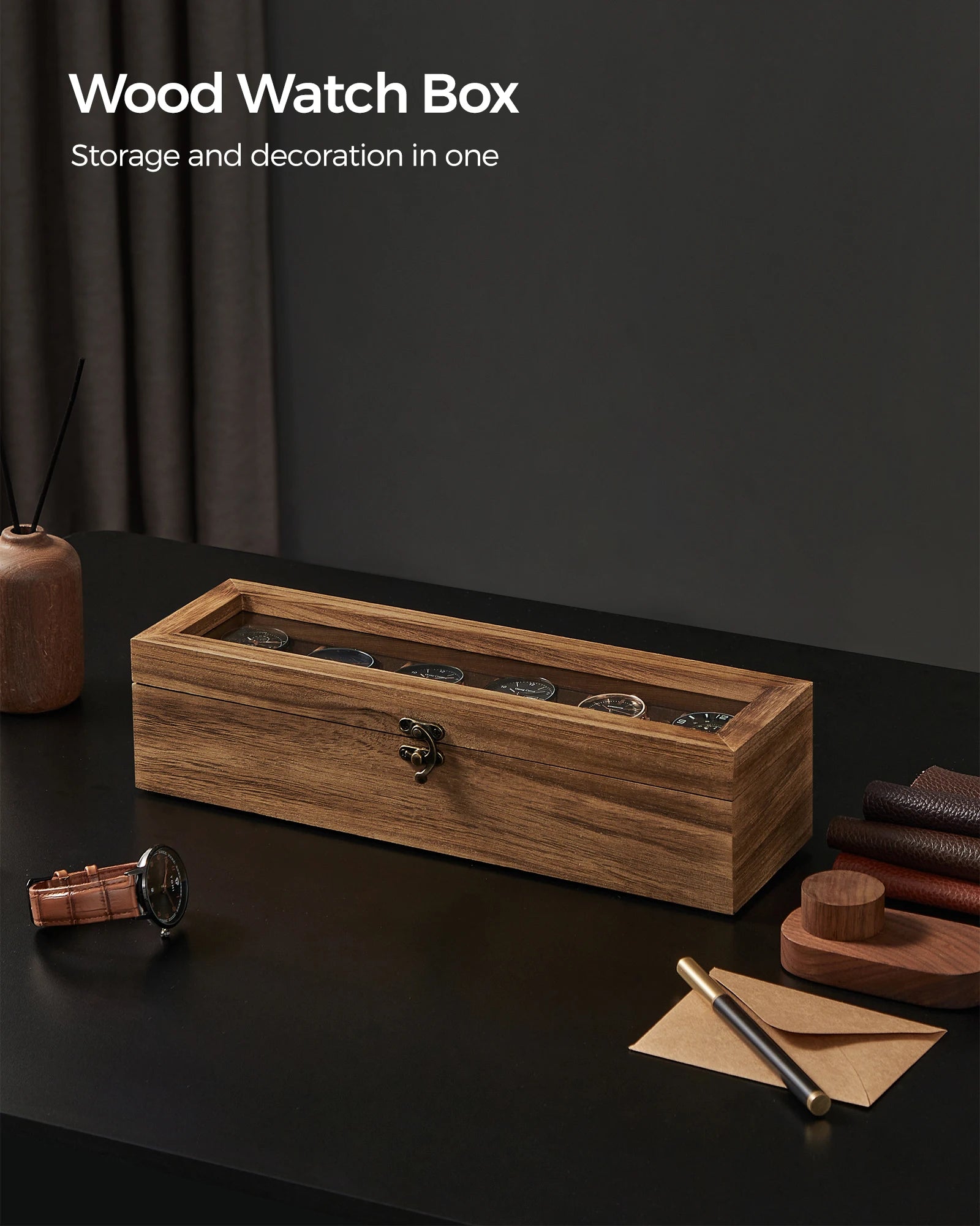 Snappo Walnut 6-Watch Box