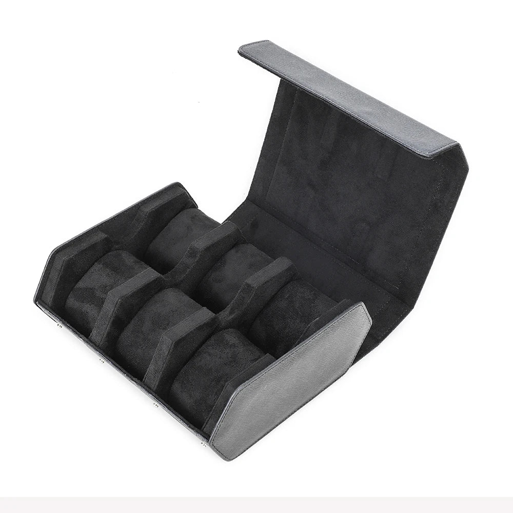 Hexagon Genuine Leather Watch Box