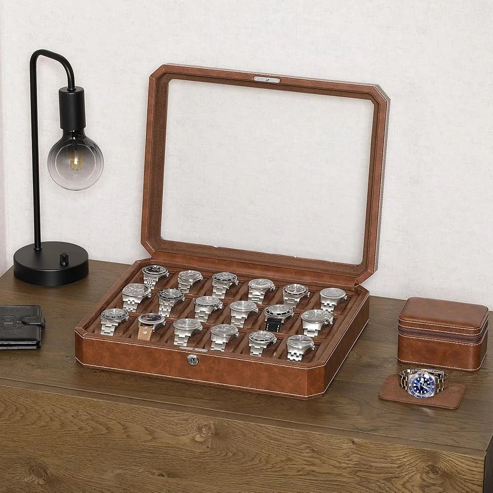 Baron Leather 18-Watch Box