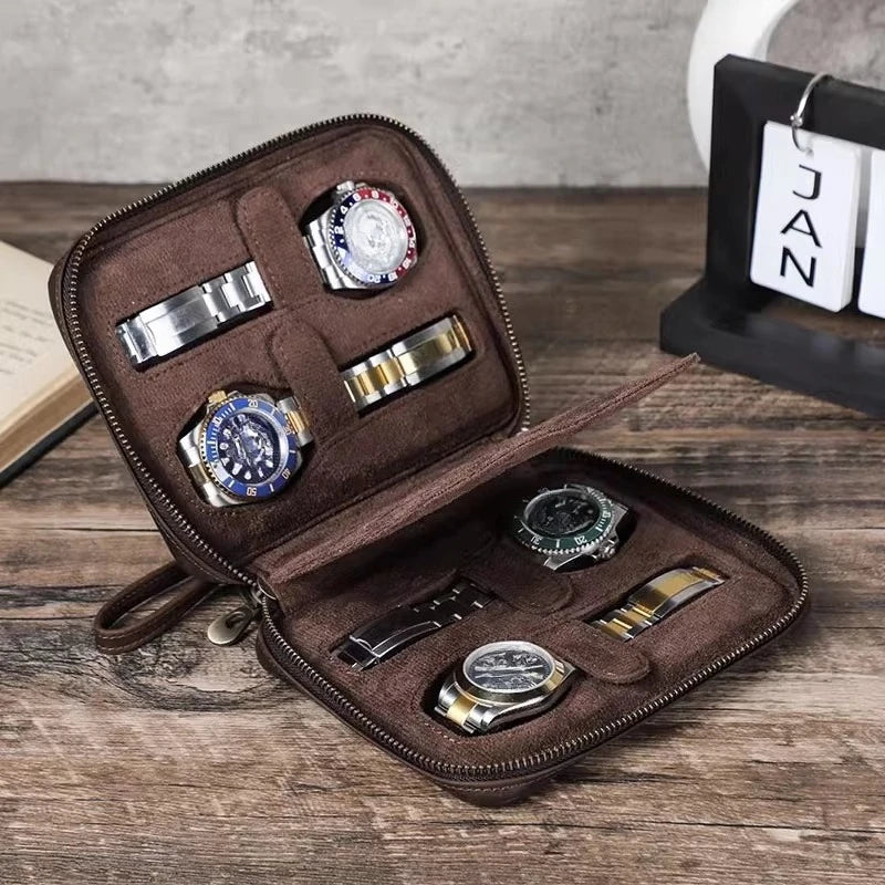 Clasp Leather Watch Case