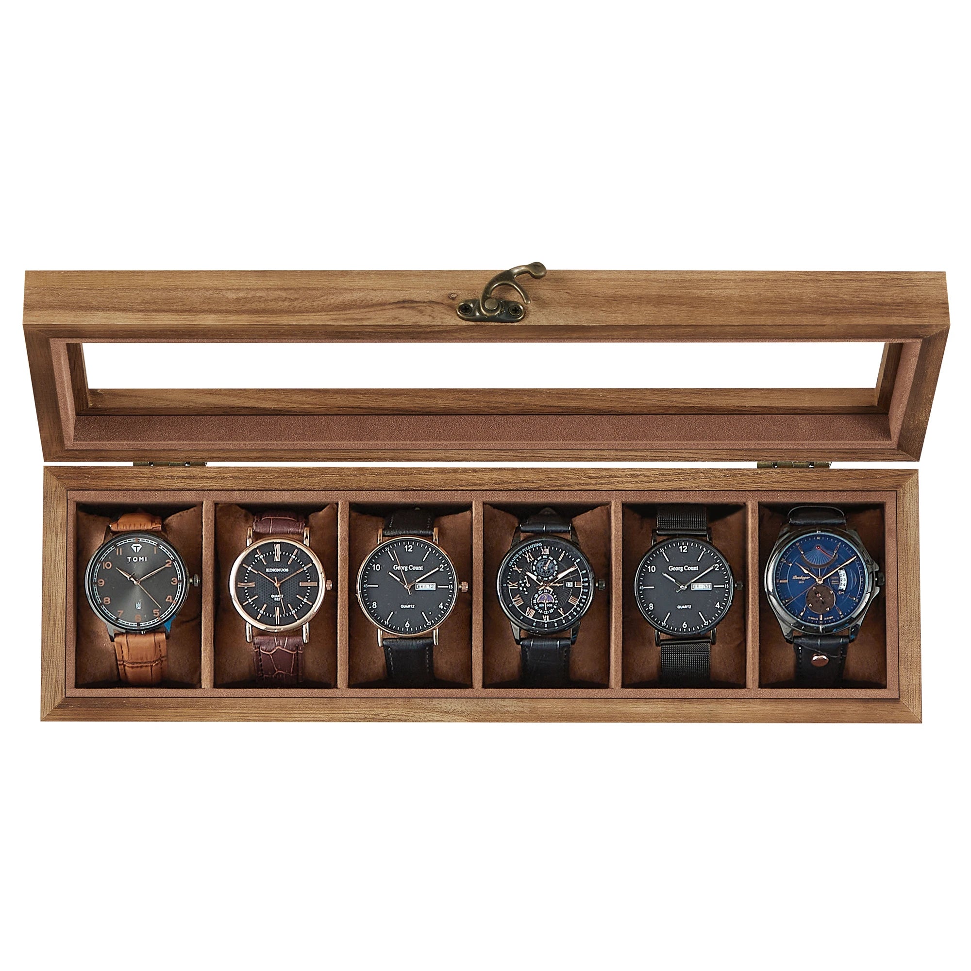 Snappo Walnut 6-Watch Box