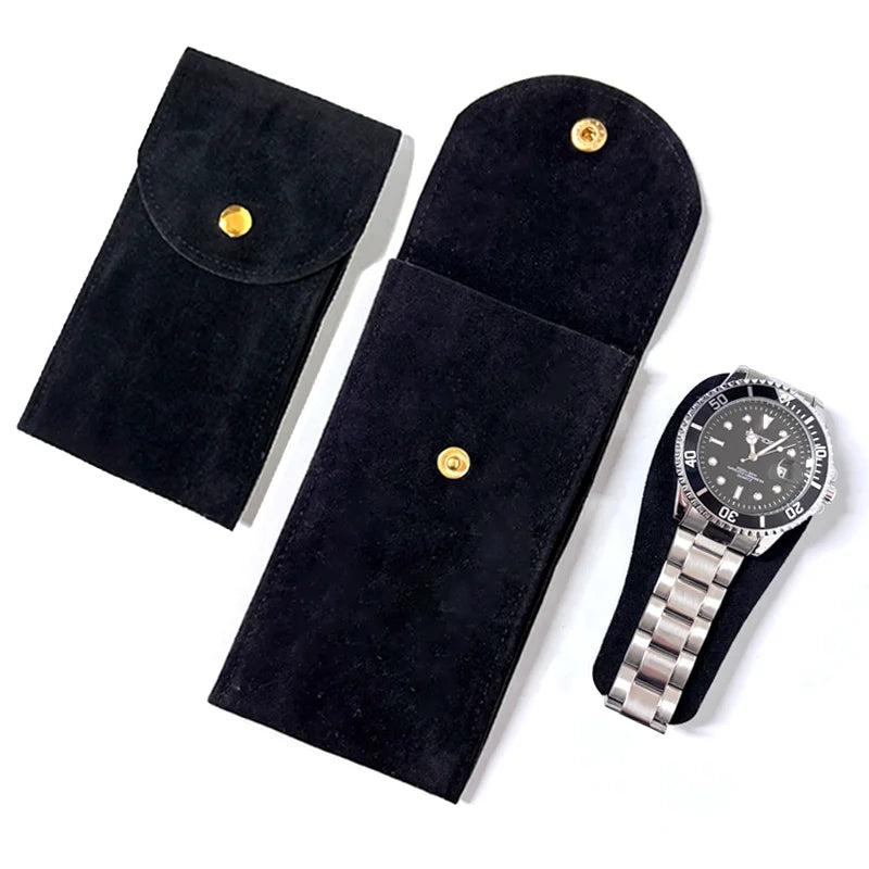 Solo Suede Leather Watch Pouch
