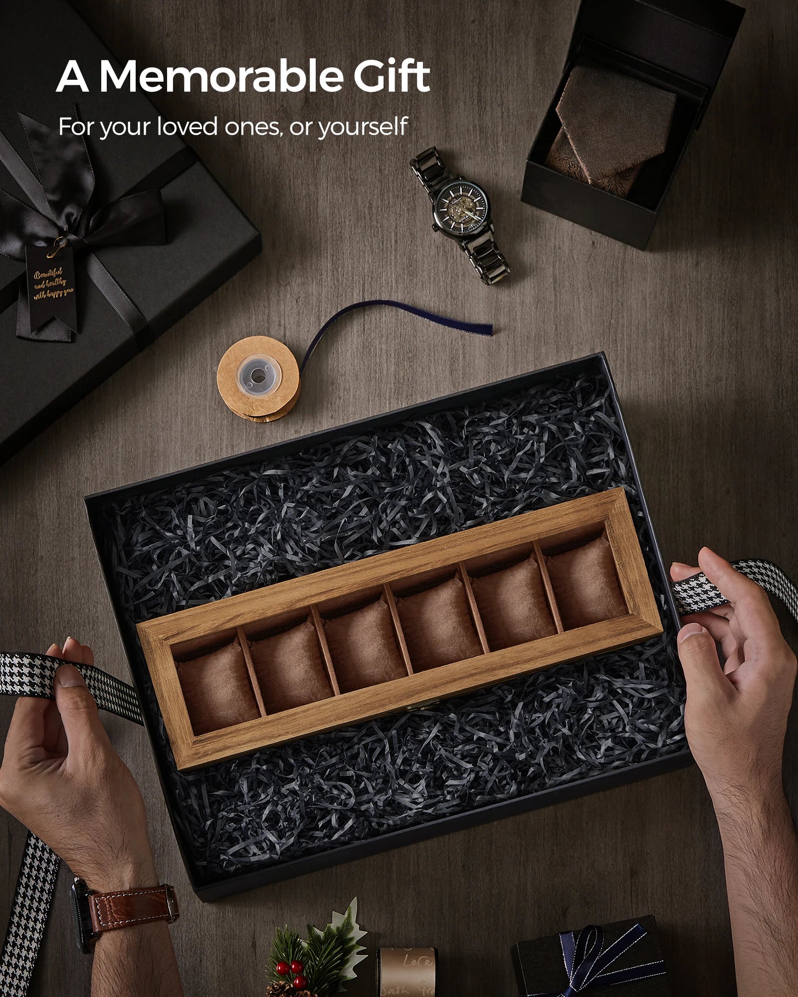 Snappo Walnut 6-Watch Box