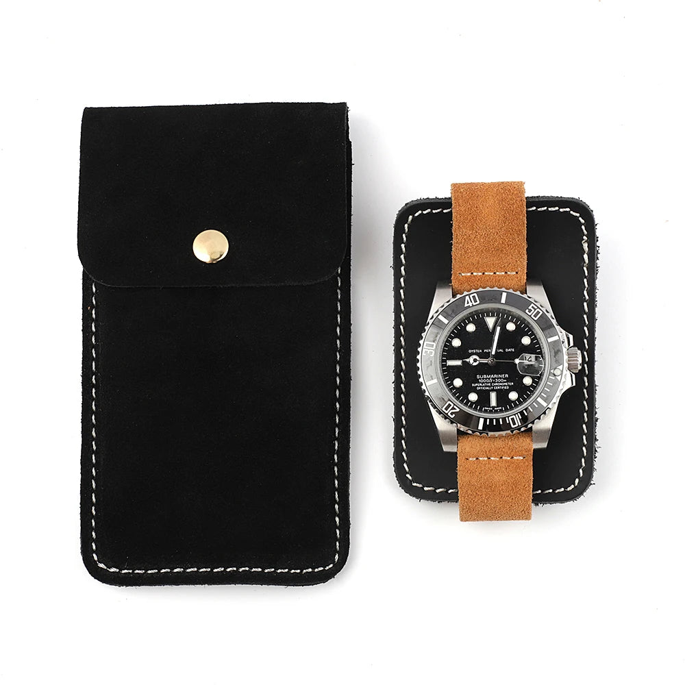 Velto Suede Leather Watch Pouch