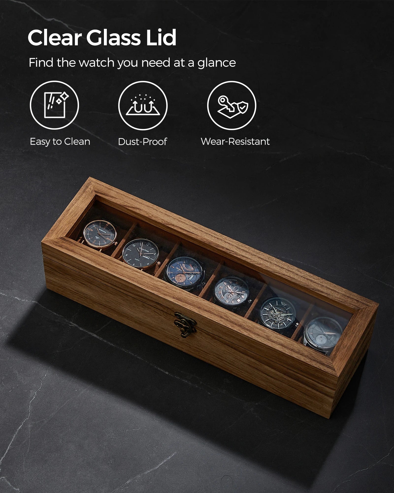 Snappo Walnut 6-Watch Box