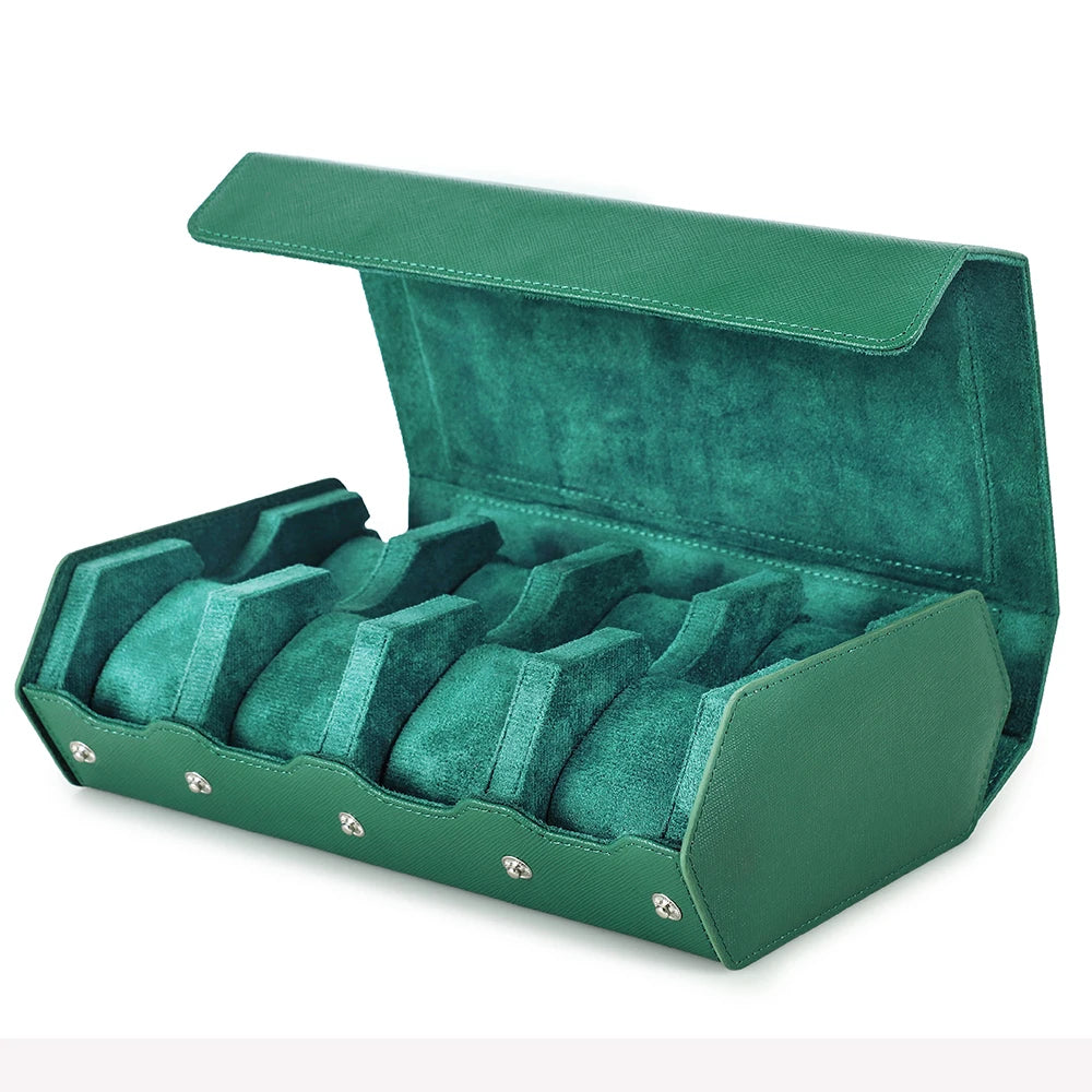 Hexagon Genuine Leather Watch Box